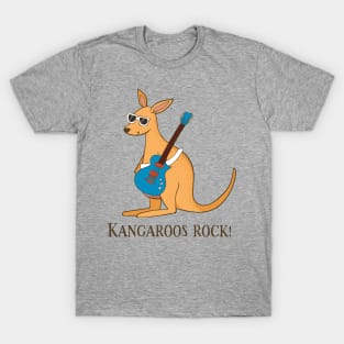 Kangaroos Rock, Funny Cute Kangaroo Australian T-Shirt